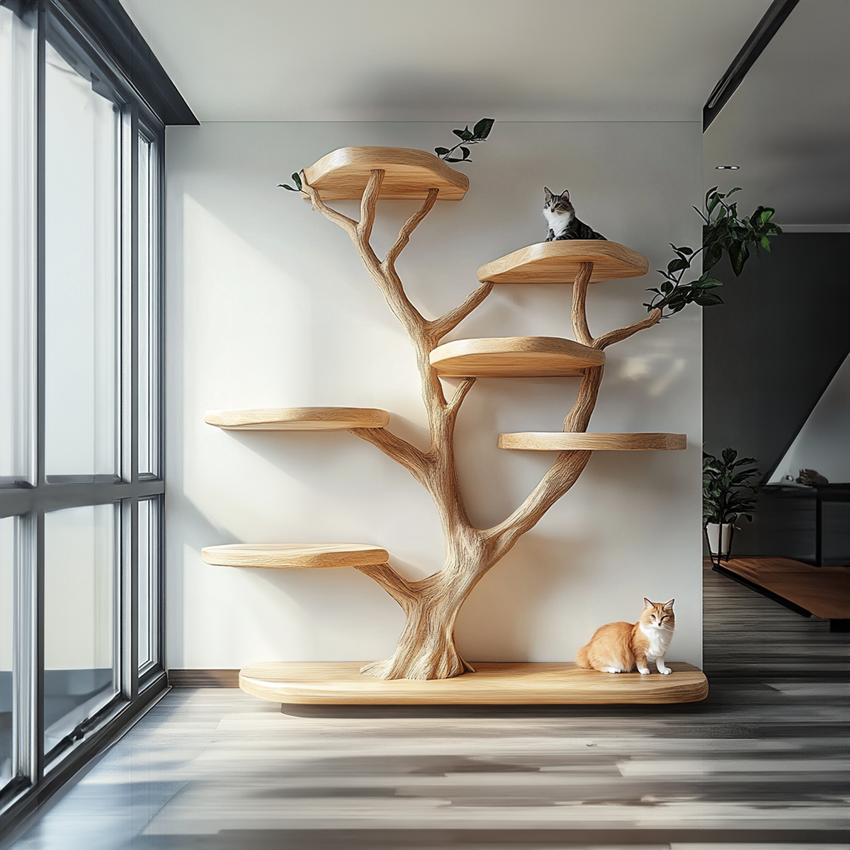 Rustic Cat Tree Natural Wood Cat Furniture Handmade Gift Cat