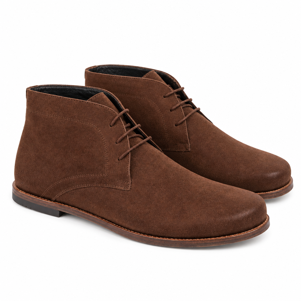 Brown Suede Barefoot Chukka Boots