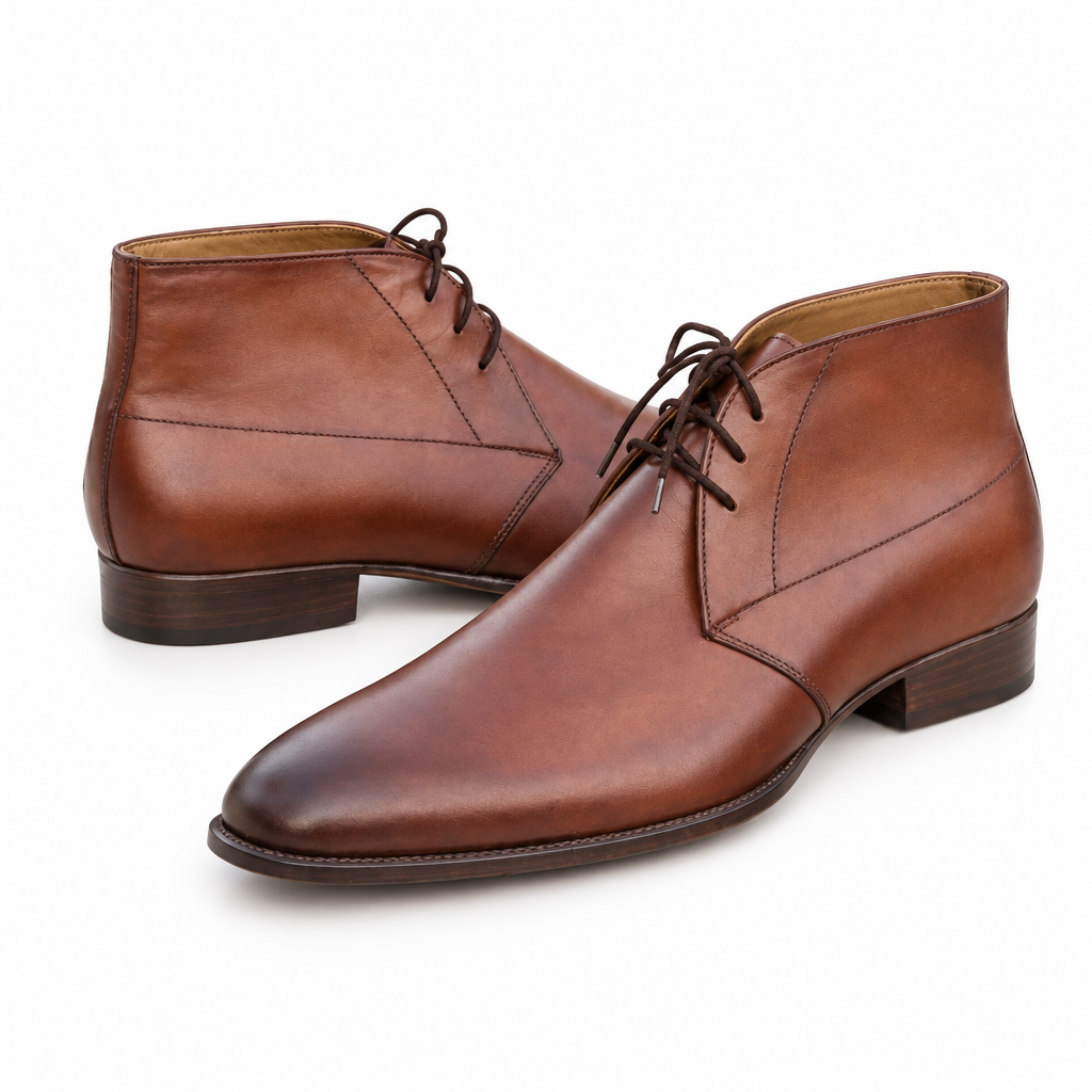 Brown Leather Chukka Boots