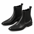 Women's Black Low-Heel Chelsea Boots