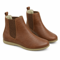 Women's Tan Zero-Drop Chelsea Boots