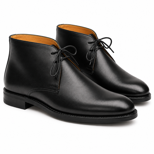 Black Minimalist Chukka Boots