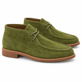 Olive Suede Moc Toe Boots