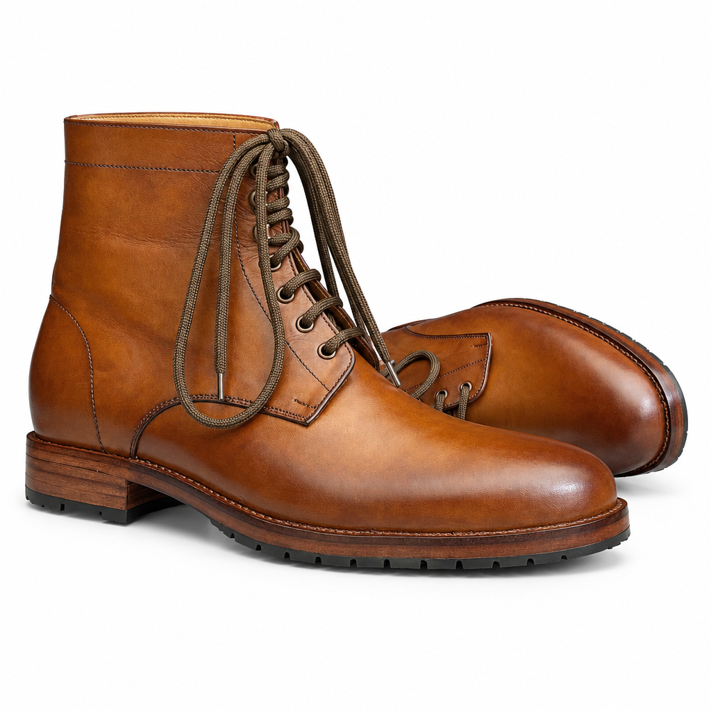 Cowhide Welted Ankle Boots