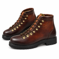 Brown Hiker-Style Lace-Up Boots
